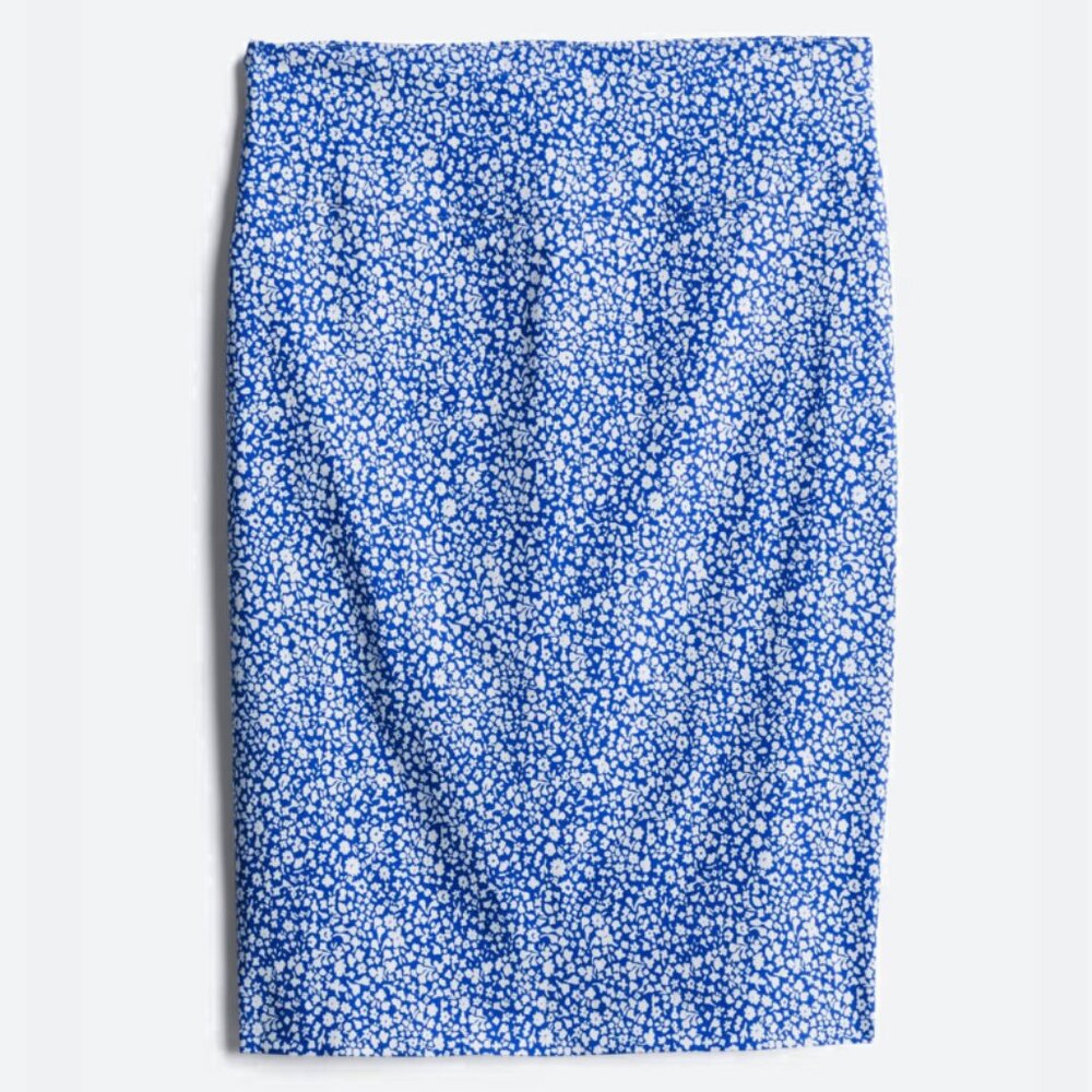 Margaret M Blue and White Pencil Skirt Knee-Length Work Style -NWT